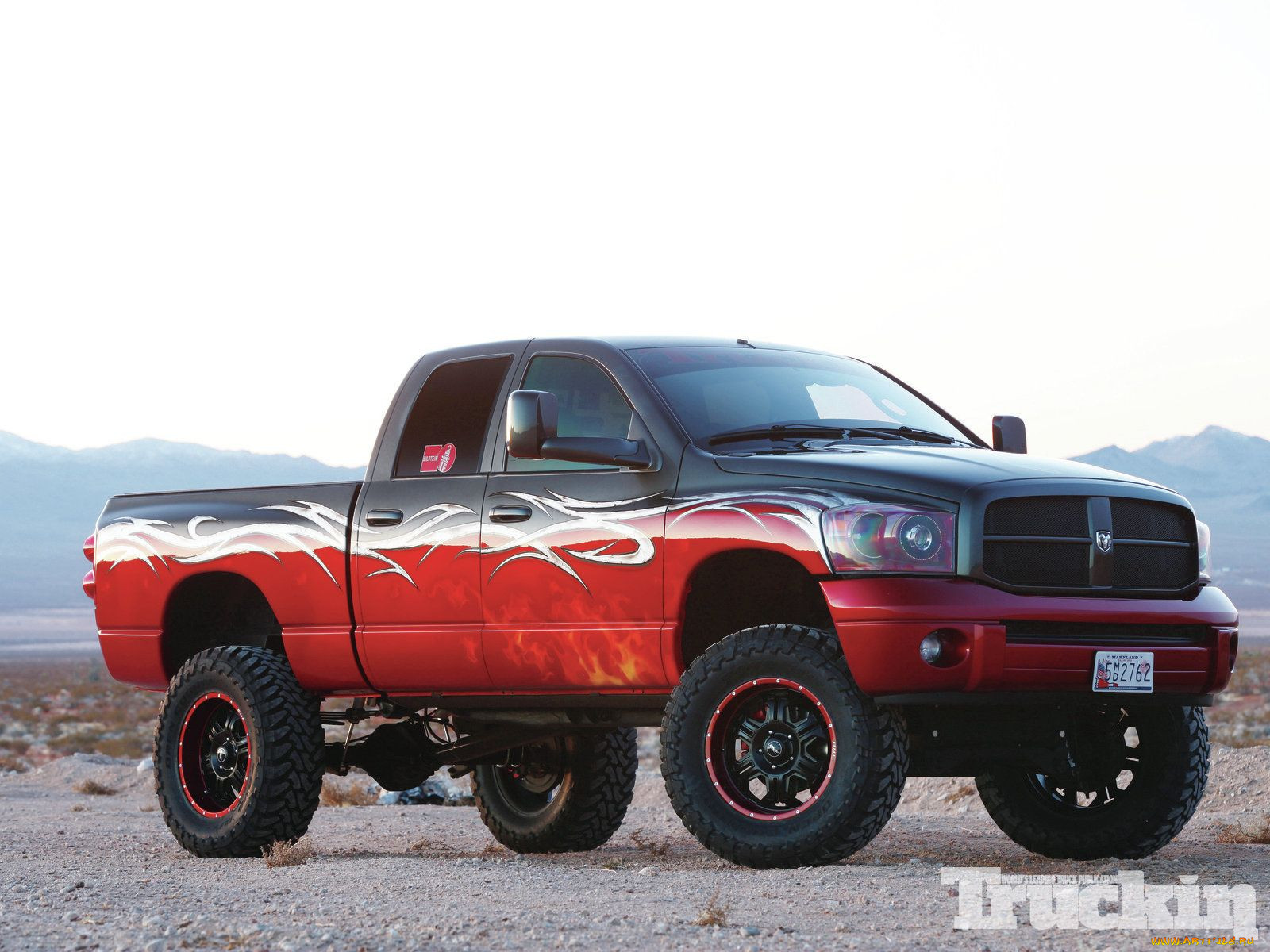 , custom, pick, up, truck
